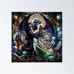 Hades and Persephone Stained Glass Poster