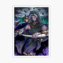 Thanatos Print Hades Sticker