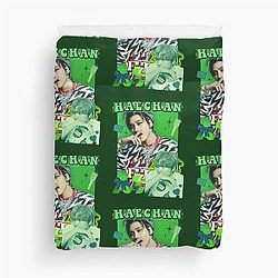 Haechan Neon Green Vibe NCT 127 Collage Duvet Cover