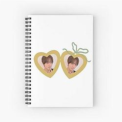 Haechan heart locket Necklace Spiral Notebook