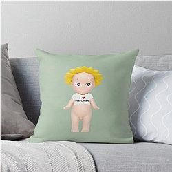 i heart Haechan sonny angel sunflower throw pillow