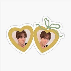 Haechan heart locket necklace sticker