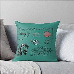 Halsey Tattoos Throw Pillow