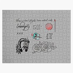 Halsey tattoos Jigsaw Puzzle