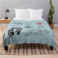 Halsey Tattoos Throw Blanket