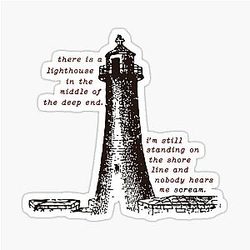 the lighthouse - halsey if i can't have love i want power Sticker