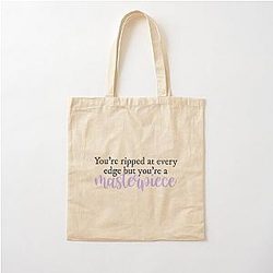 You're ripped at every edge but you're a masterpiece Halsey Cotton Tote Bag