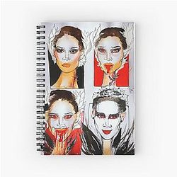 Halsey Black Spiral Notebook
