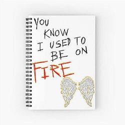 Fire by Halsey Spiral Notebook