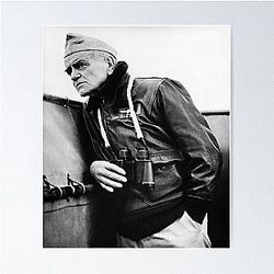 Admiral William Halsey On Ship WW2 Poster