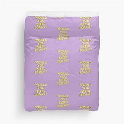 Halsey - Trouble Lyrics Purple Duvet Cover