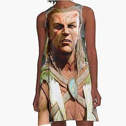 Halasin the Elf Druid Adventurer A-Line Dress
