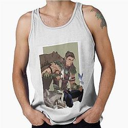 Baldur's Gate 3 Halsin Bear Facial Tattoo Little Bird Wolf Tank