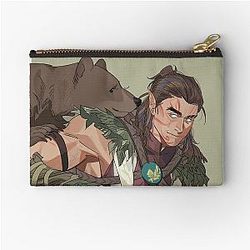 Baldur's Gate 3 Halis Bear Facial Tattoo Little Bird Zipper Pouch