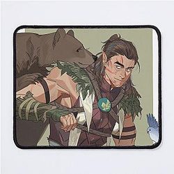 Baldur's Gate 3 Halsin Bear Facial Tattoo Little Bird Mouse Pad