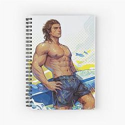 Halsin Shirtless Spiral Notebook