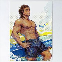 Halsin Shirtless Showing Poster