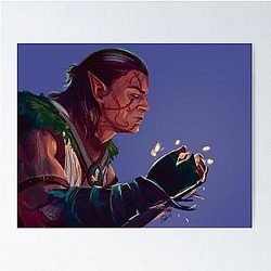 Nature Magic: First Druid Halsin Silverbough bg3 Poster