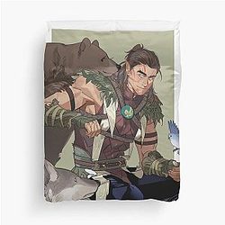 Baldur's Gate 3 Halsin Bear Little BirdWolf Duvet Cover