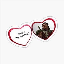 Halisin Baldur's Gate 3 heart locket Sticker