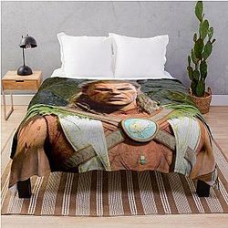 Halsin the Elf Druid Adventurer throwing a blanket