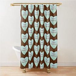 Hsins Approves Valentines Heart Candy Shower Curtain