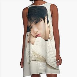 Han Jisung steps out 2024 Stray Kids 5STAR SKZ 3RACHA ot8 members poster comeback concept kpop boy group JYP A-Line Dress