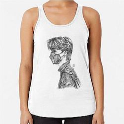 Han Jisung Mask Racerback Tank Top