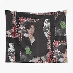 Han Jisung Stray Kids Han Korean Kpop Floral Design Tapestry
