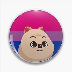 Stray Kids Han Jisung SKZ OO bisexual pride badge Pin