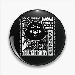 Print Han Jisung memes stray kids quokka pin