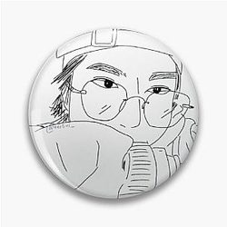 Han Jisung Black Lineart Pin