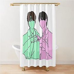 Han Jisung and Lee Known Shower Curtain