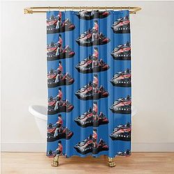 Jisung in a Jetski motorboat speedboat, Han, Stray Kids 3RACHA SKZ Shower Curtain