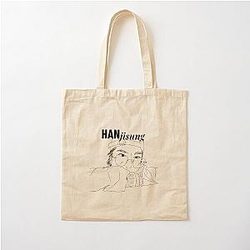 Han Jisung - Black Line Art Cotton Tote Bag