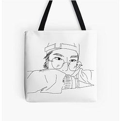 Han Jisung Black Lineart Tote Bag