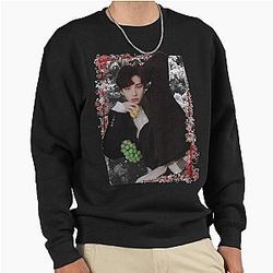 Han Jisung Stray Kids Korean Kpop Floral Design Pullover Sweatshirt