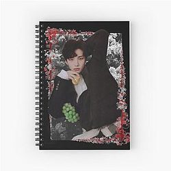 Han Jisung Stray Kids Korean K-pop Floral Design Spiral Notebook