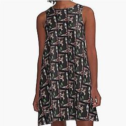 Han Jisung Stray Kids Korean Kpop Floral Design A-Line Dress