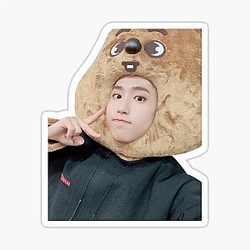 Cute Han Jisung Quokka Hat Sticker