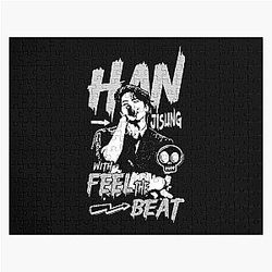 Han Jisung Black and White Rock Poster You Make Stray Kids Stay OT8 Kpop SKZ Jigsaw