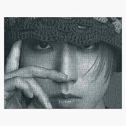 Stray Kids Jisung black and white visual singer dancer rapper Quokka of our hearts kpop boy group Korea Jigsaw Puzzle