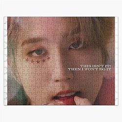 Stray Kids Han Jisung black white visual singer dancer rapper Quokka of our hearts kpop boy group Korea Jigsaw Puzzle