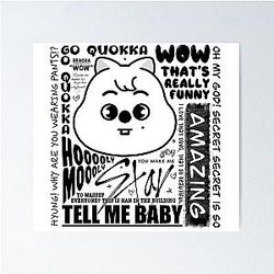 Print Han Sung memes Stray Kids quokka Poster