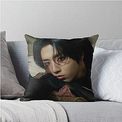 Han Jisung Stray Kids Mixtape dominATE ethereal rizz hot vibes Boyfriend material SKZ Throw Pillow