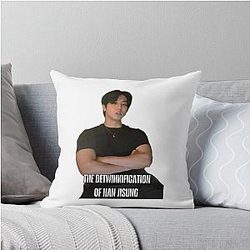 The detwinkification of Han Jisung Stray Kids Throw Pillow