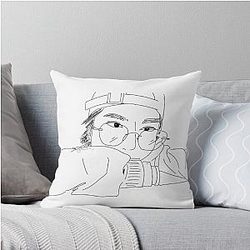 Han Jisung - Black Linen Throw Pillow