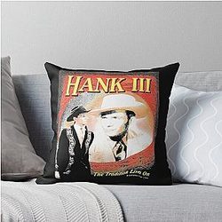 Hank Williams III Debut RisinClassic Throw Pillow