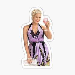 Hannah Waddingham at Wimbledon 2024 Lilac dress Sticker