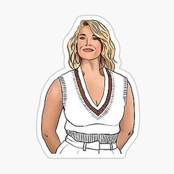 Hannah Waddingham in her Garfield Press outfit sticker